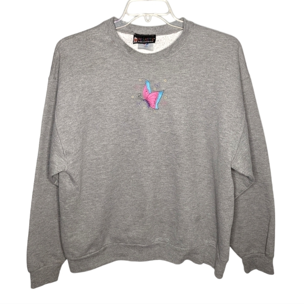 Y2K Grandma core Cottage core vintage butterfly sweater on peanuts tag approx XL